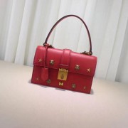 Fake 2017 gucci original leather top handle bag 421997 red HV09065QF99