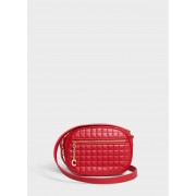 Fake CELINE CROSS BODY SMALL C CHARM BAG IN QUILTED CALFSKIN 188363 RED HV08206qZ31