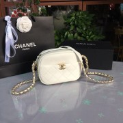 Fake Chanel camera case Lambskin & Gold-Tone Metal AS0137 white HV08386xE84