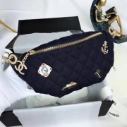 Fake Cheap Chanel Original Waist Bag A57869 Navy Blue HV07969Kt89