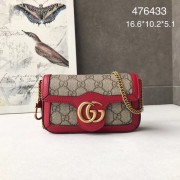 Fake Gucci GG Supreme canvas 476433 Mini Shoulder Bag red HV01271qZ31