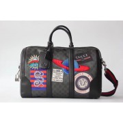 Fake Gucci Night Courrier soft GG Supreme carry-on duffle 474131 black HV10024Iw51
