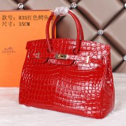 Fashion 2015 Hermes H35 winter best-selling model crocodile gold chain red HV00681wc24