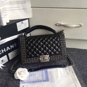 Fashion Boy Chanel Flap Bag Original Sheepskin Leather B67086 black HV09559OM51