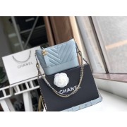 Fashion Chanel gabrielle small hobo bag A91810 light blue HV09076wc24