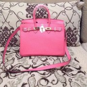 Fashion Hermes Birkin H25 litchi grain pink HV00434OM51