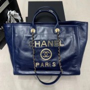 First-class Quality Chanel cowhide Tote Shopping Bag A66942 blue HV07888fm32