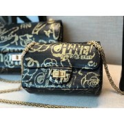 First-class Quality Chanel Original Leather Shoulder Bag Black AS1115 Gold HV00223fm32