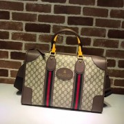 Gucci Courrier soft GG Supreme duffle bag 459311 brown HV07132ER88