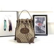 Gucci GG canvas shoulder bag 473875 brown HV05033yC28