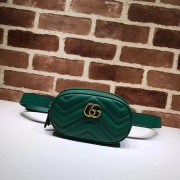 Gucci GG Marmont matelasse leather waist pack 476434 green HV09884sf78