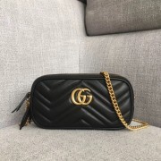 Gucci GG Marmont mini chain bag 546581 black HV08592ER88