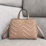 Gucci GG Marmont small top handle bag 448054 Dark Pink HV07049lU52