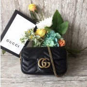 Gucci GG NANO 476433 Mini Shoulder Bag black HV09622JD28