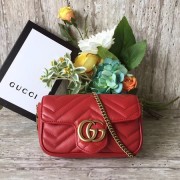 Gucci GG NANO 476433 Mini Shoulder Bag red HV02716Yr55