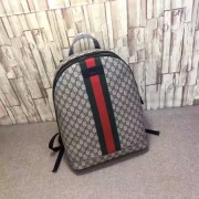 Gucci GG Supreme backpack with Web 443805 Brown HV01762hI90