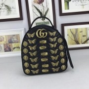 Gucci Leather 476671 butterfly backpack black HV00759KX51