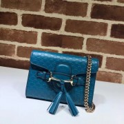 Gucci Mini leather bag 449636 blue HV01383yC28