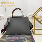 Gucci original Nymphea leather top handle bag 459076 gary HV00497JD28