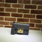Gucci Padlock Metallic mini Shoulder Bag 409487 gray HV05781bW68