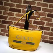 Gucci Print half-moon hobo bag 523589 yellow HV10395mm78