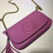 Gucci Soho Original Calfskin Leather Shoulder Bag 336752 rose HV09746yk28