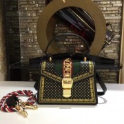 Gucci Sylvie leather mini bag 470270 black HV06913mV18