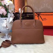 Hermes Bolide Original Togo leather Tote Bag HB31 brown HV01803mV18