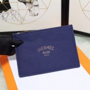 Hermes Cosmetic Bag H3700 Blue HV00924yx89