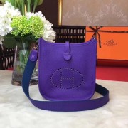 Hermes Evelyne original togo leather mini Shoulder Bag H1187 violet HV01795uT54