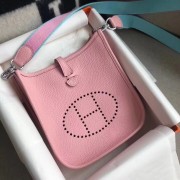 Hermes Evelyne original togo leather mini Shoulder Bag H15698 pink HV01663KX22