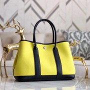 Hermes Garden Party 36cm Tote Bags Original Leather A3698 Yellow HV07356Il41
