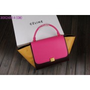 High Quality Celine Trapeze Bag Original Leather 3342-2 rose&purplish red&apricot HV03295pR54