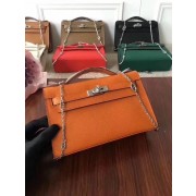 High Quality Replica Hermes Mini Kelly Tote Bag Epsom Leather 1707 orange HV00193aR54