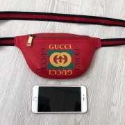 Imitation 1:1 Gucci Print small belt bag 527792 red HV01912LT32