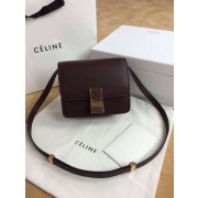 Imitation Celine Classic Box mini Flap Bag Smooth Leather 11041 Burgundy HV07754KV93