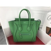 Imitation Celine Luggage Micro Original Leather Tote Bag M3308 green HV00203ye39