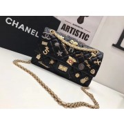 Imitation Chanel Flap Shoulder Bag CF1112 black HV01661Oz49