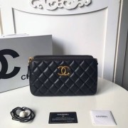Imitation Chanel Mini Shoulder Bag Original sheepskin leather 66269 black HV08695sJ18