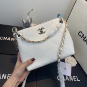 Imitation Chanel Small Calfskin hobo bag AS1461 white HV05199KV93