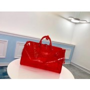 Imitation Fashion Louis Vuitton KEEPALL 50 Travel Bag with shoulder straps M53271 red HV09753kd19