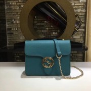Imitation Gucci GG Cowhide top quality Shoulder Bag 510304 blue HV06505sJ18