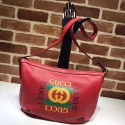 Imitation Gucci Print half-moon hobo bag 523589 red HV10884zn33