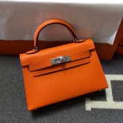 Imitation Hermes Kelly 20cm Tote Bag Original Leather KL20 orange HV00344zn33
