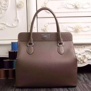 Imitation Hermes original leather toolbox handbag 3069 gray HV00892AI36