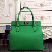 Imitation Hermes original leather toolbox handbag 3069 green HV10214QN34