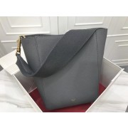 Imitation High Quality Celine Seau Sangle Original Calfskin Leather Shoulder Bag 3370 dark gray HV02937HH94