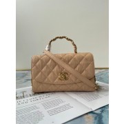Imitation Top Chanel mini flap bag with top handle AS2478 Apricot HV04016tr16