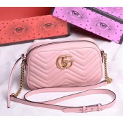 Imitation Top Gucci GG Marmont Matelasse Shoulder Bag 447632 pink HV01506tr16