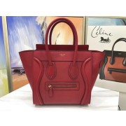 Knockoff Celine Luggage Micro Original Leather Tote Bag M3308 red HV01546fY84